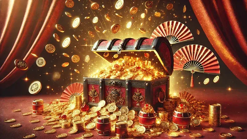 Layar permainan slot mobile dengan reel dan efek visual permainan